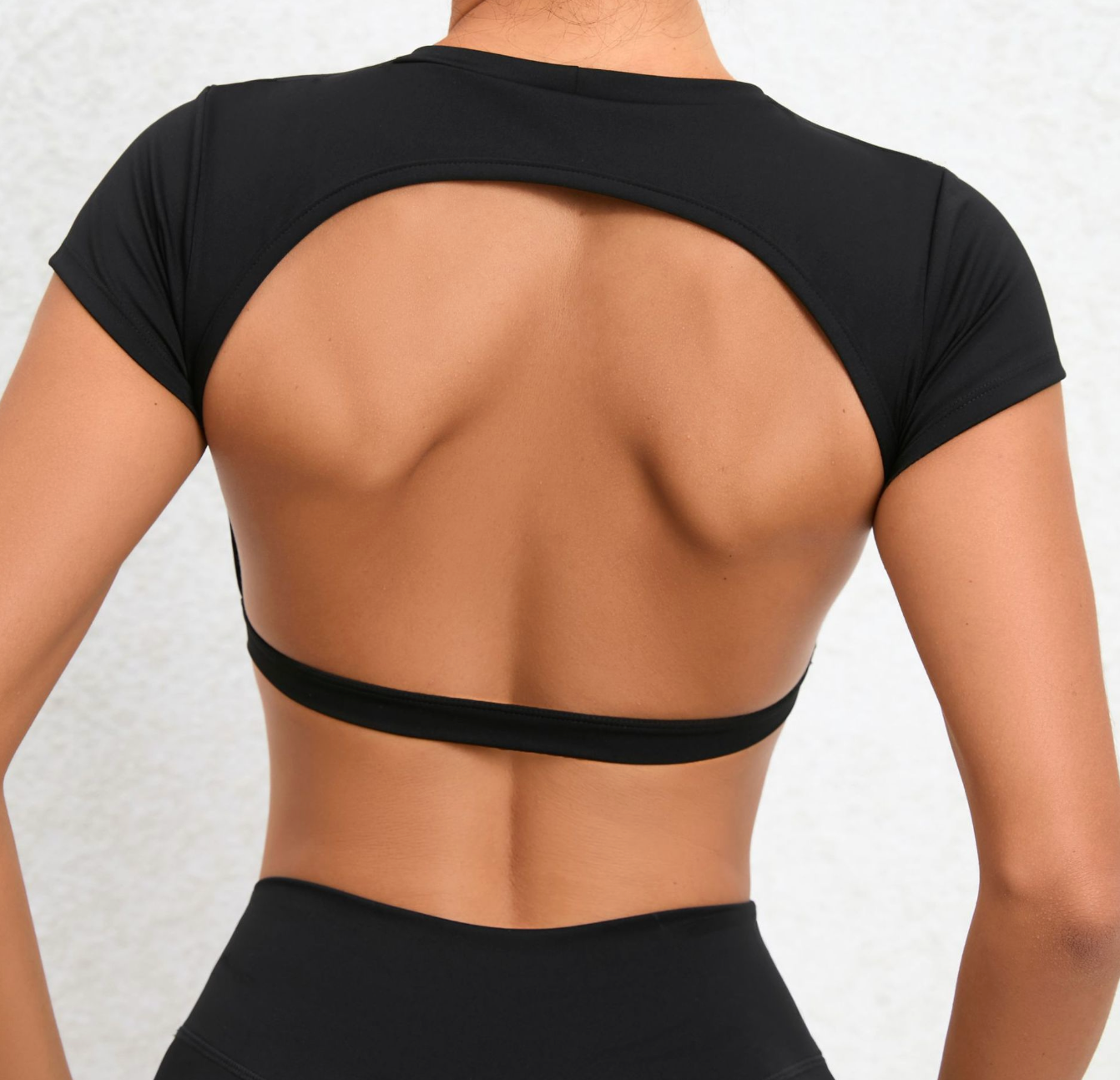 Hollow Back Active Crop Top